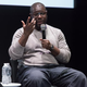 Steve McQueen discussing his Paul Robeson project at the Whitney Museum of American Art in New York City on April 29, 2016
Filip Wolak/Whitney Museum of American Art